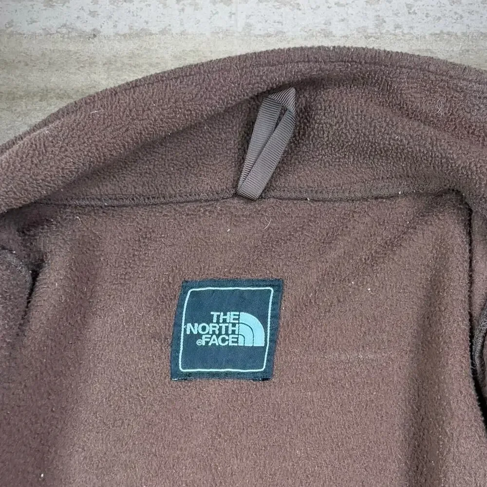 Vintage Y2K The North Face Fleece Jacket Mens M Brown Black White Full Zip